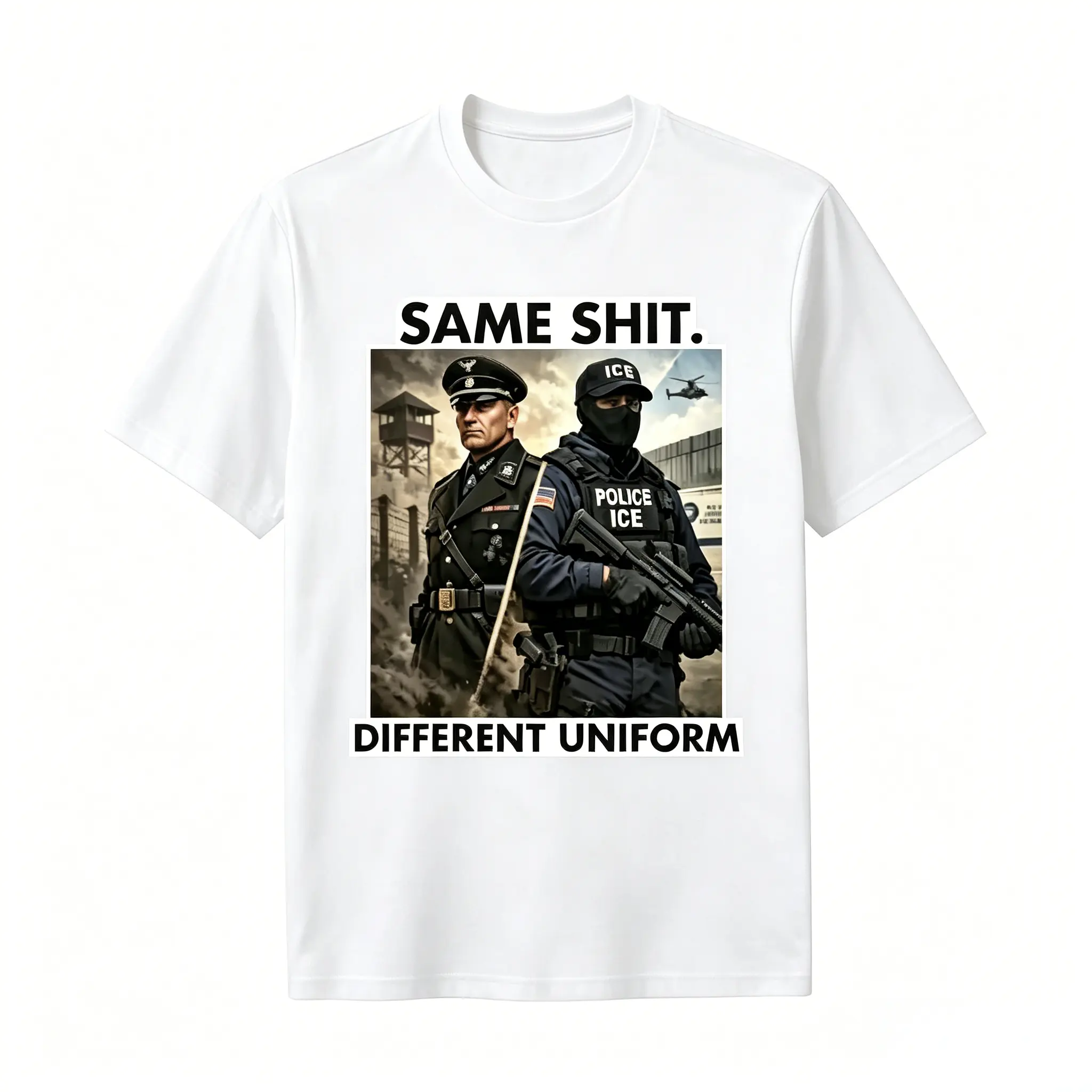 Same Shit Different Uniform Christmas Shirt, Anti Trump Political Shirt, Funny Protest Graphic Tee, Dark Humor Statement , Colors, S-XXXL Sizes, For Men, For Women