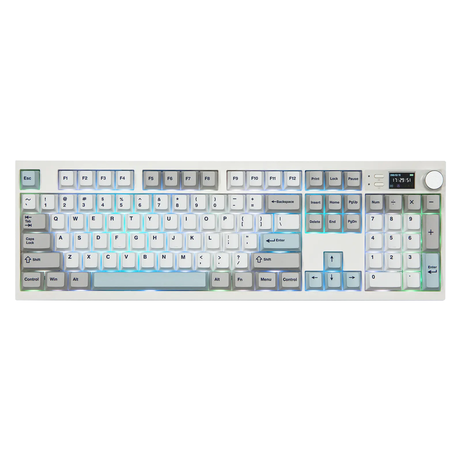 EPOMAKER QK108 Full Size Mechanical Keyboard with Screen & Knob Wireless Gaming Keyboard QMK/VIA, Creamy&Thocky Gasket South-Facing RGB Backlit Hot-Swap Tri-Mode USB-C/BT 5.0/2.4GHz Creamy&Thocky Computers & Office Equipment Keyboards dealsforyoudays