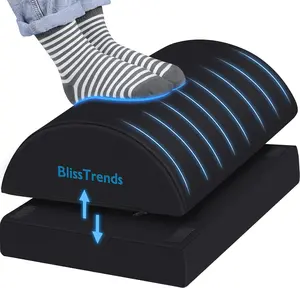 Ergonomic Foot Rest for Under Desk at Work with Adjustable Height Support, Comfortable Foot Stool with Washable Cover for Home, Office and Car Use, Helps Relieve Back, Lumbar and Knee Discomfort for Better Posture
