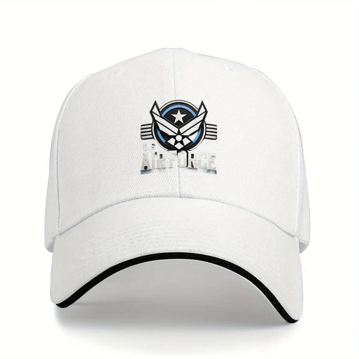 Vintage U.S. Air Force Baseball Cap, Military Theme Dad Hat for Veterans, Lightweight & Breathable Polyester with Adjustable Strap, Lettering Hats, Dadcore Hats