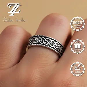 925 Sterling Silver Celtic Knot Men's Ring | Durable Masculine Jewelry | Gift Box Included