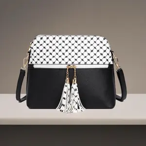 Keffiyeh Pattern Cross Body Bag
