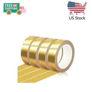 4 Rolls Gold Tape, Gold Washi Tape for Journaling, 132FT Gold Foil Tape