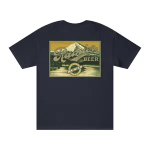 Rainier Beer Vintage advertisement T-Shirt Mountain Retro Graphic Tee