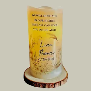 Angel Baby Candle Personalized Memorial Candle for Sympathy and Memory Keepsake