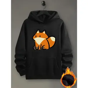 Men's fox Graphic Hoodie - Long Sleeve Pullover Regular Fit | Soft & Breathable Fabric, Durable Print, Everyday Comfort, Machine Washable, cartoon casual wear