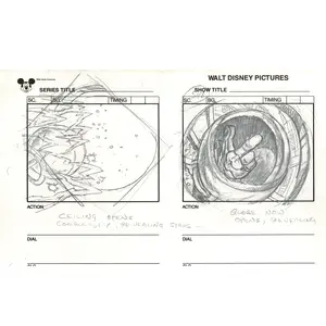 Chip n Dale Rescue Rangers Original Production Animation Storyboard Walt Disney FIRST EPISODE 1988 A156