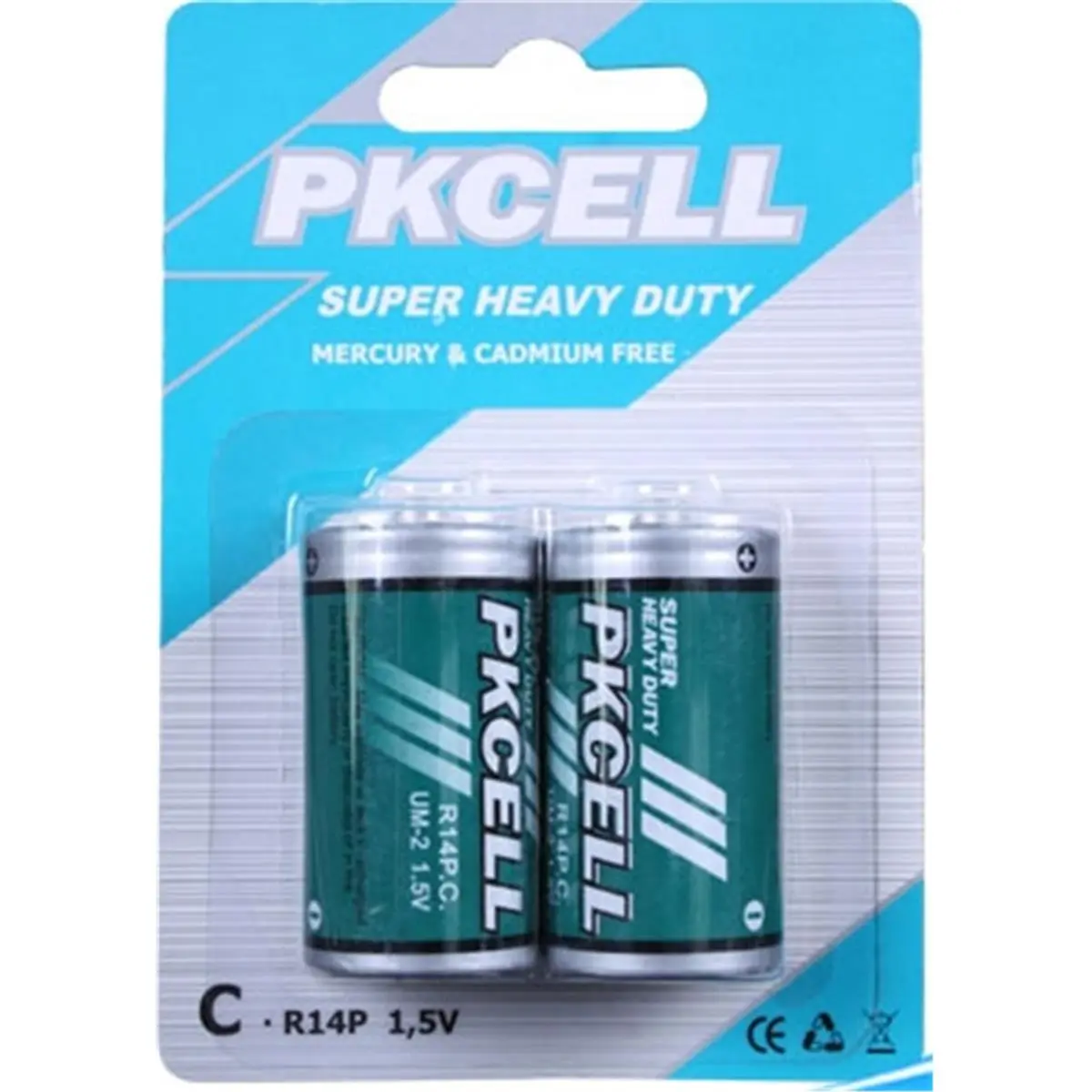 212 MAIN Electronic C Size Heavy-Duty Zinc Chloride Batteries, 1.5V Voltage, 2-Pack