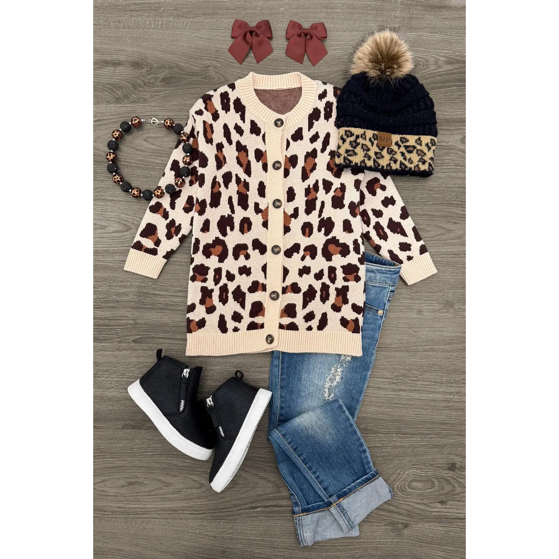 Cheetah Button Down Cardigan