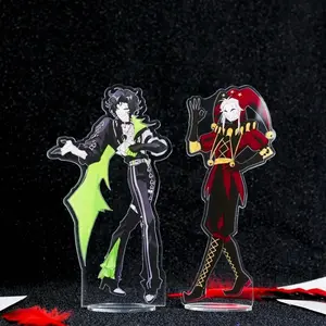 2 Ops (NOT COMBO 2) The Freak Circus Pierrot & Harlequin Acrylic Standee Set | Dark Circus Desk Display