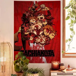 Japanese Supernatural Combat Anime G-Gachiakuta Hanging Bohemian Tapestry Hanging Tarot Hippie Wall Rugs Dorm Japanese Tapestry