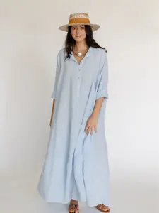 Linen Long Dress bimba XS-1XL Button Front to the middle Loose Fit Perfect for Summer Comfortable and Stylish