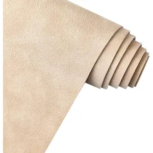 Beige Pink Soft Faux Suede Fabric 30x135cm Synthetic Faux Leather Frosted Leatherette for Backpacks Handbags Sewing Crafts