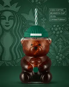 2026 Bear Glass Cup Mug Holiday Hard To Find Collectible 590ml