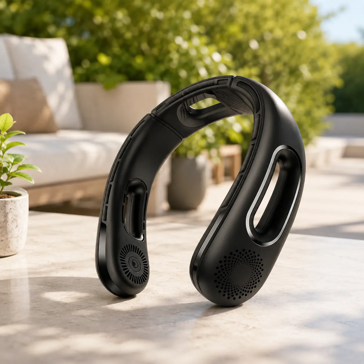 Portable Bladeless Neck Fan – Rechargeable Hands-Free Personal Fan