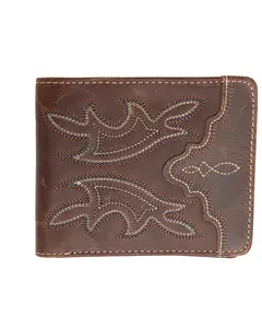 Cody James Men's Stitched Bi-Fold Leather Wallet - Cjasp20wt8