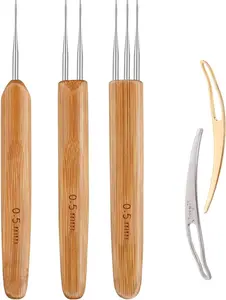 Dreadlock Crochet Hook Tool,Braid Hair Dreadlocks , Interlocking Tool for ,Weaving Crochet for Braid Craft Knitting  (0.5mm)