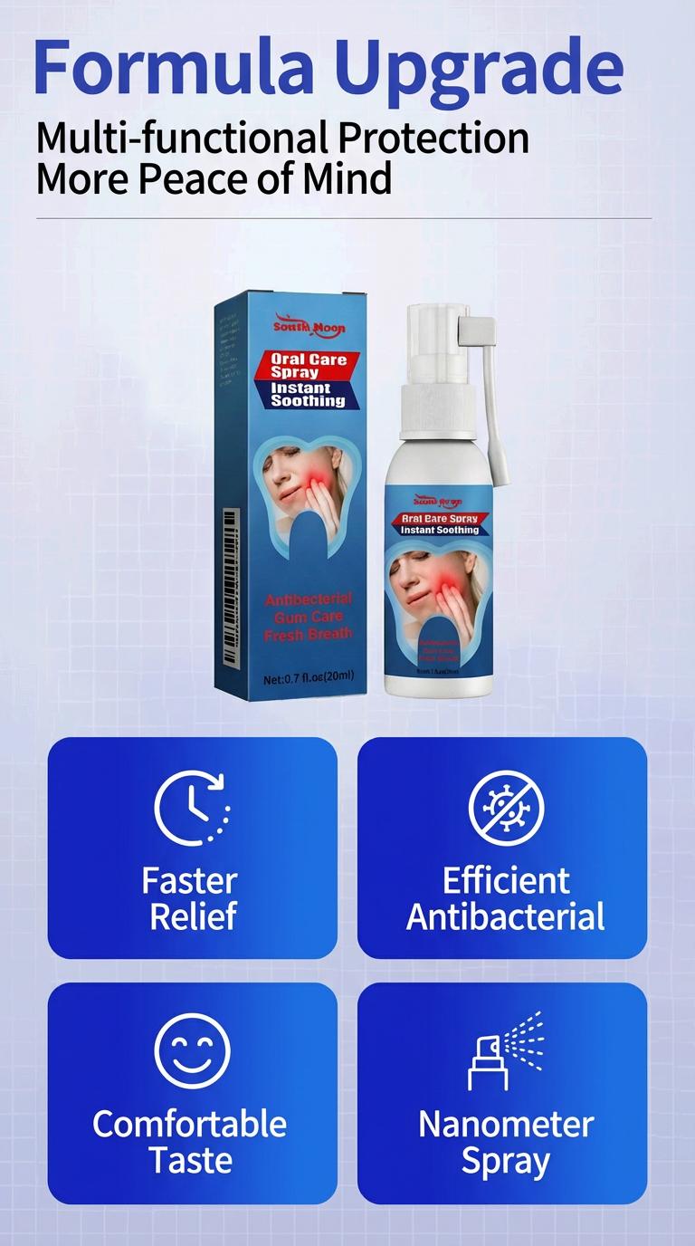 Oral Care Spray - Helps Prevent Tooth Sensitivity, Freshens Breath, Aids in Cavity Prevention, Soothes Gum Discomfort, Inhibits Bacteria, Eliminates Bad Breath and Provides Gentle Daily Oral Protection.