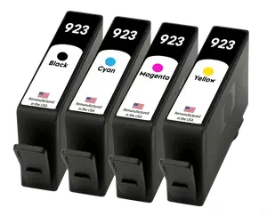 U.S. Remanufactured for HP 923 Black and 3 Color Ink Cartridge Combo Pack