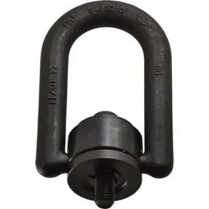 American Drill Bushing 2,500 Lbs. Load Capacity, 3-1/2 Inch Wide x 5.31 Inch High x 2.56 Inch Opening, Extra Duty Center Pull Hoist Ring 1/2-13 Thread Size, 3/4 Inch Thread Length, 1 Inch Radius, 1-1/2 Inch Chuck Height 33512