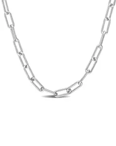 Italian 925 Sterling Silver 3.5mm Paperclip Cable Chain Choker Necklace - Choker-Necklace for Women
