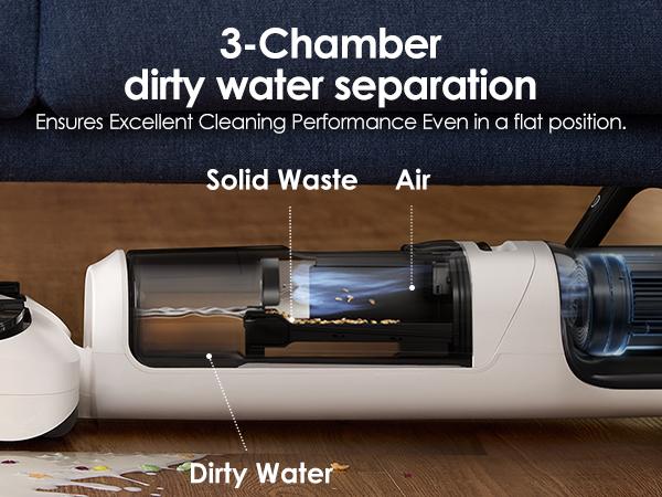 Tineco Floor One Switch i5 Stretch Breeze Wet Dry Vacuum Cleaners, 2-in-1 Cordless Vacuum for Multi-Surface, 20KPa Powerful Floor Cleaner Mop with Long Runtime