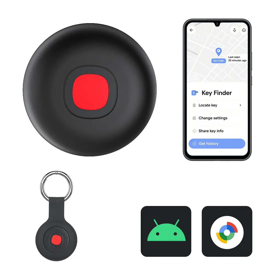 Mini Trackers Device Android Tracker Tags, Smart Tags for Android, Google Certified/Works with Google's Find My/Luggage Tracker Android, Game Changer Waterproof Bluetooth Air Tags for Car,Keys,Luggages,Backpack,Wallet Ip68 Phone