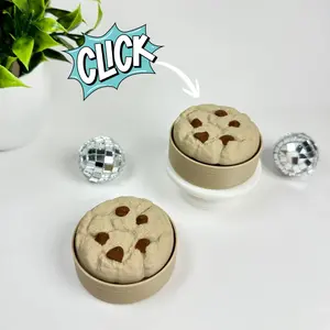 Chocolate Chip Cookie Fidget Clicker Keychain
