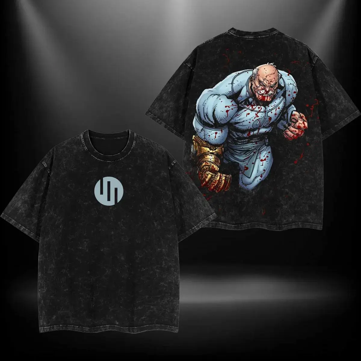 Invincible Conquest Oversized Acid Wash Heavy Cotton T-Shirt Streetwear Anime Apparel Gym Pump Cover Retro Y2K Men's Short Sleeve 90s Graphic American Casual Short Sleeve Tee | Premium Soft Cotton Classic Unisex T-Shirt for Daily, Gym & Streetwear