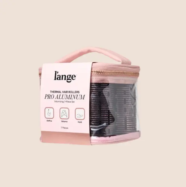 L'ANGE HAIR Pro Aluminum Thermal Hot Rollers 7-Piece Set - Volumizing Styling Tool, Soft DIY Hairstyler, Travel-Ready Salon Supplies, Hair Tools for Styling