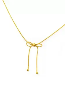 1pc Women'S Gold Bow Necklace, Niche Design, Stainless Steel Necklace, Exquisite And Cute Small Bow Choker Necklace, Fashionable Necklace For Ladies And Girls Gold Jewelry Gift, Valentine'S Day Gift