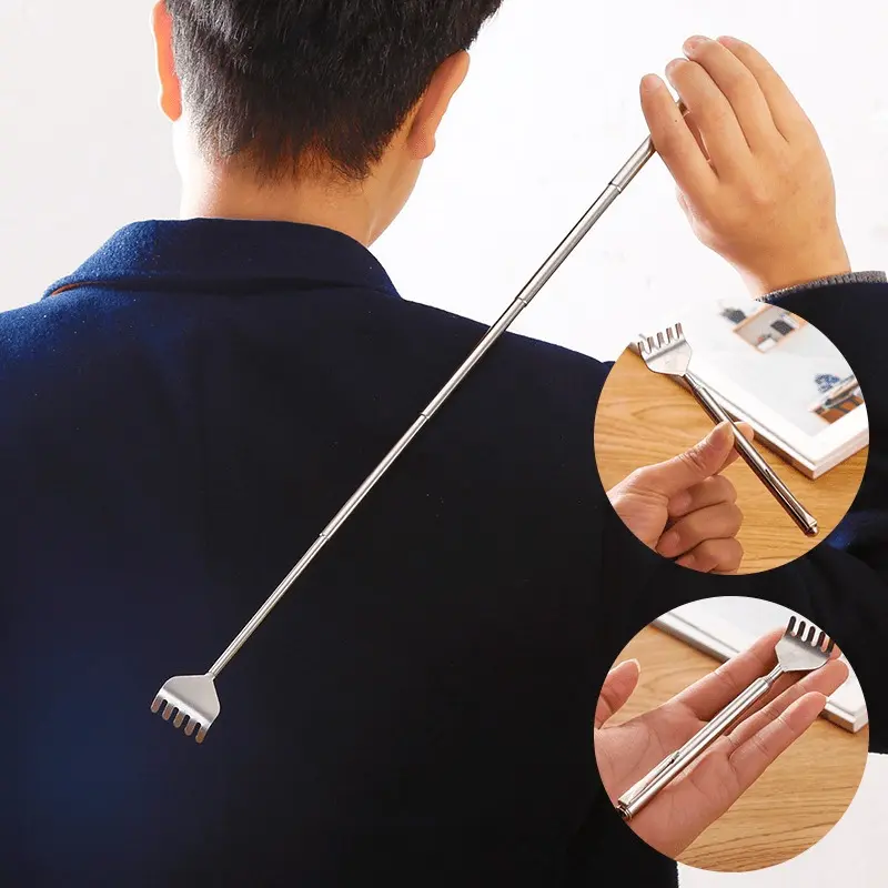 1PC Itchy Scratch No Need to Stretch Stainless Steel Pen Scratch Scratch Scratch Scrap Scrap Scrap Back Scraper Back Scratcher