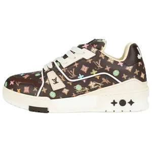 LOUIS VUITTON x Tyler Trainer Round-Toe Lace-Up Low-Top Sneakers for Men and Women in Brown Trending Shoes, House White Official Shoes to Get / Maison Mihara