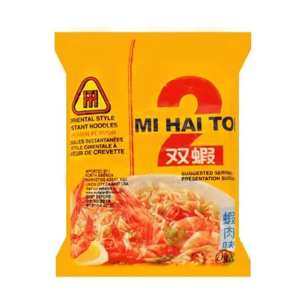TAT HUI FOODS Double Shrimp Instant Noodles - Savory Shrimp Flavor, 85g Pack - Quick & Easy Meal