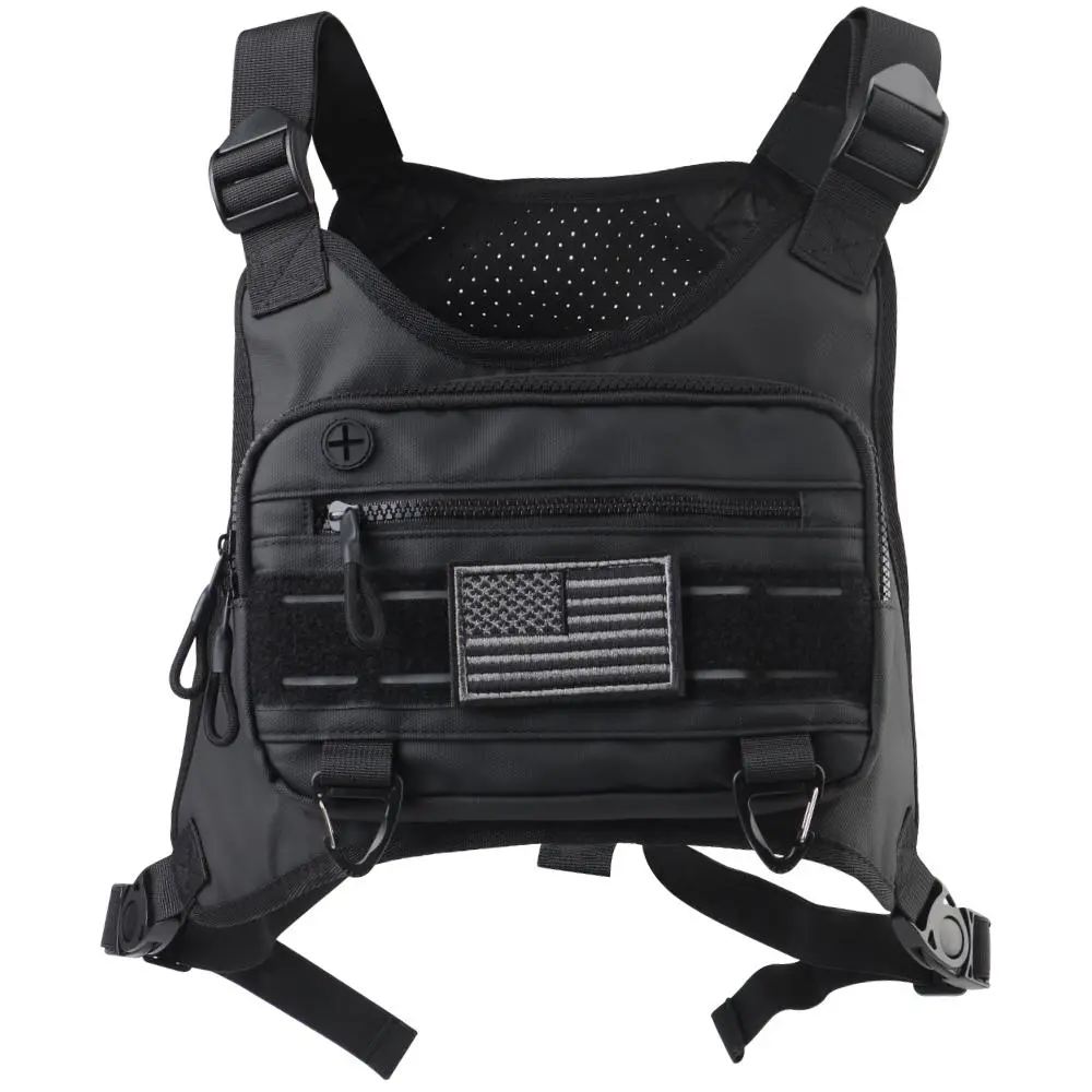 Motorcycle Chest Bag, Lightweight Outdoor Cycling Traveling Bag, Running Vest Bag, Chest Pack, Car Interior Accessories, Protective Gear, Active Sport