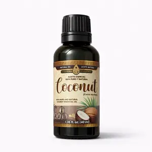 Coconut Essential Oil 40ml | 100% Pure & Natural (Cocos Nucifera) | Soft Tropical Scent | For Hair, Skin & Massage