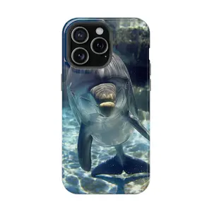 Flipper The Dolphin Underwater Ai MagSafe Tough Phone Cases!