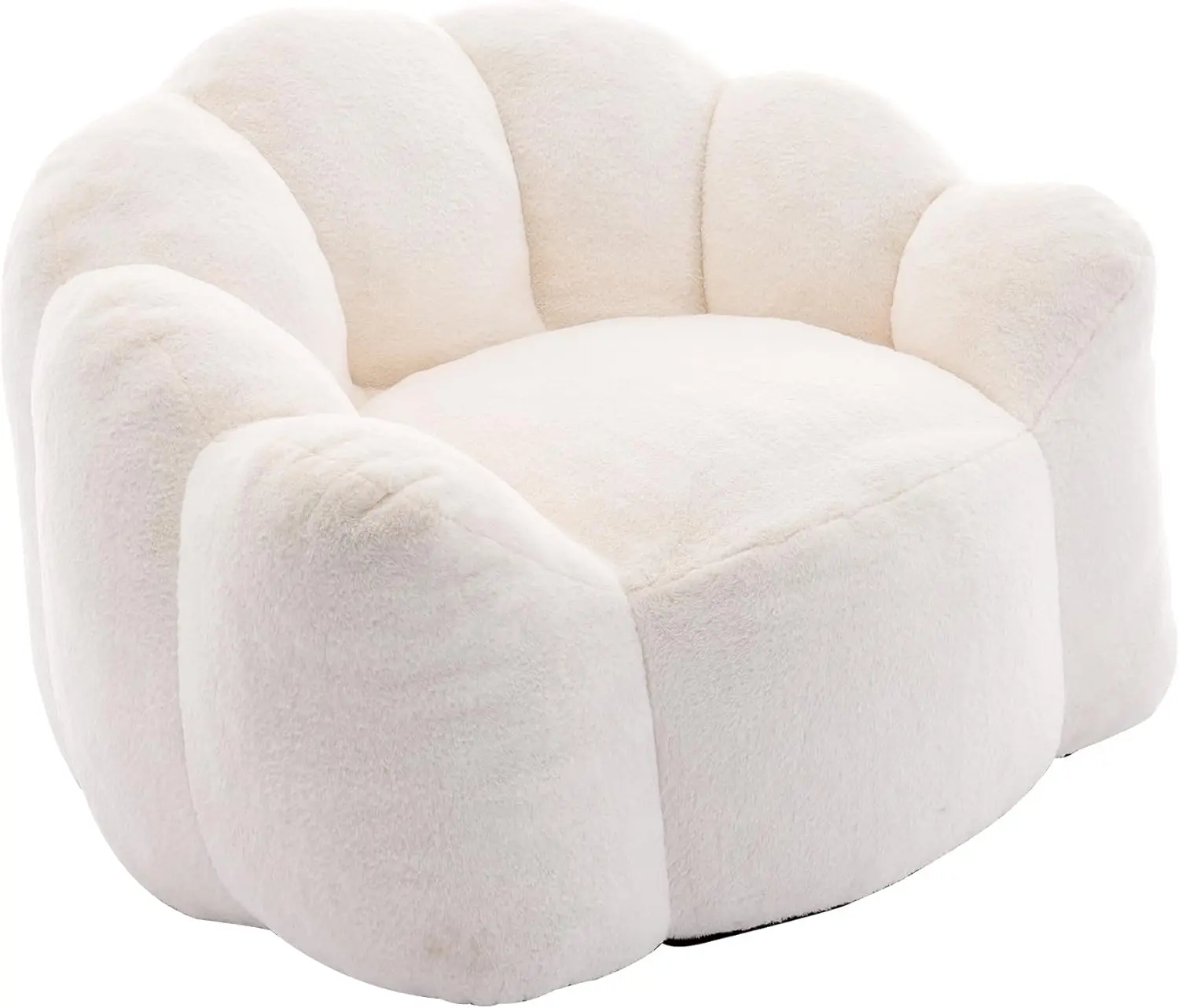 Pull Ring Bean Bag Chair - Modern Fluffy No-Assembly Sofa, Easy-Move Design for Small Studio & Home Office Furniture Use
