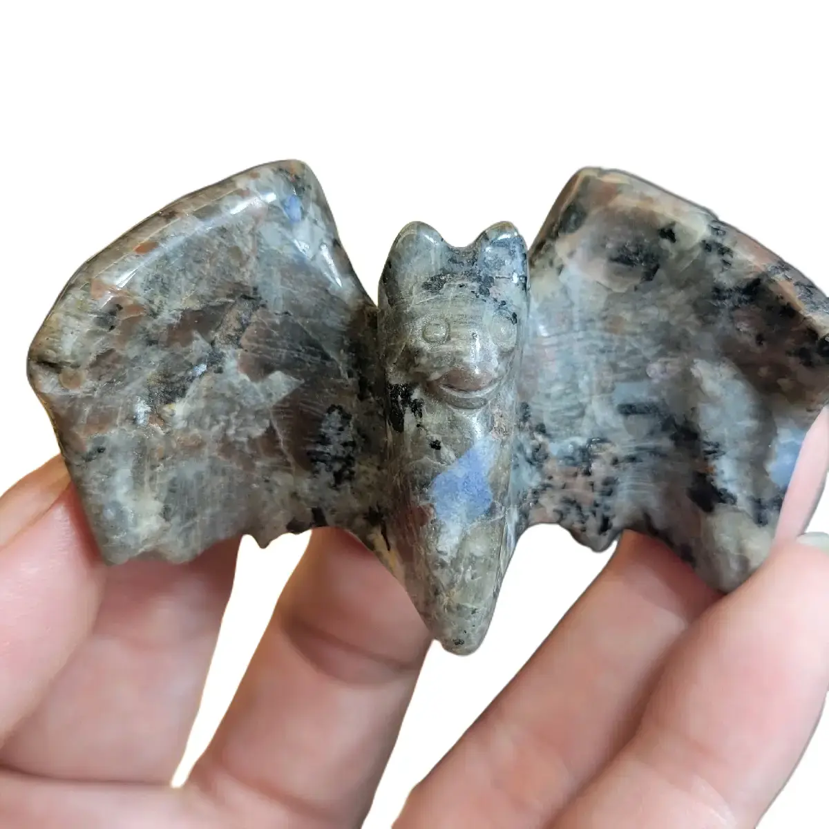 2.5in Syanite Sodalite Bat Crystal Sculpture Home Ornament