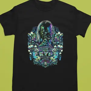 Neon welcome to the crypt graphic Tshirt