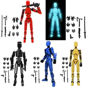 New5pc Assembly Completed Dummy Titan T13 Action Figure Multi-Jointed Movable Lucky Action Figures Multi-Articular Desktop Decorations Creative Gifts Craft Figurine Toyset
