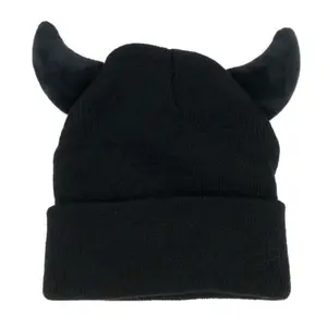 Unisex Bull Horn Beanie - Stay Cozy and Stylish in the Cold Weather