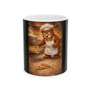 Bear Baker '5 Second Rule' Ceramic Mug | Cute Bakery Illustration