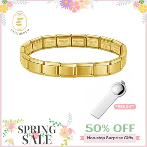 DIY Italian Charm Composable Bracelet Adjustable Stretch Watchband Chain with Connector Tool Birthday Valentine's Day Wedding Engagement Anniversary Gift Daily Wear men's jewelry Mother's Day Gift