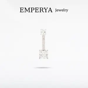 EMPERYA Silver Tone Luxury Rotating Halo Solitaire Necklace | Exquisite Micro-Pave Sunburst Pendant | Brilliant Large Round CZ Kinetic Necklace | High-End Gala Statement Jewelry
