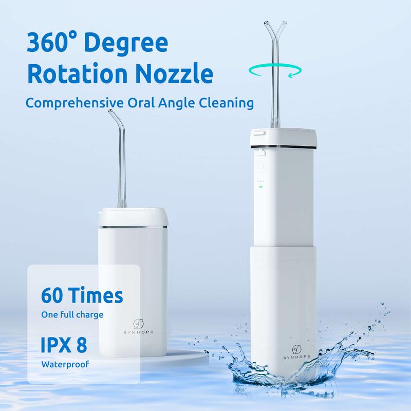 Water Flosser Mini Cordless Portable Oral Irrigator with 3 Modes, IPX7 Waterproof for Home & Travel Use - Waterfloss Teeth Cleaning Machine Lightweight