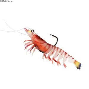 Easy Catch Pre-Rigged Soft Fishing Lure Set, Durable TPE Artificial Baits with Life-Like Look, Weedless Bass Jig, Shrimp & Crayfish Lures for Freshwater/Sea, Crappie Jigs