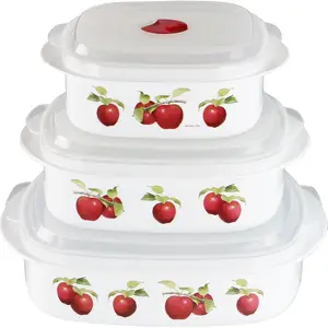 Reston Lloyd  6pc Microwave Set Harvest Apple