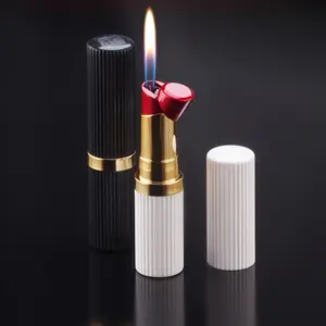 Creative Lipstick Lighter for Women, Designed Without Butane, Refillable, Features an Adjustable Flame, Perfect As a Holiday Gift for Women, Ideal for Camping, Lighting Candles, Or As Easter Presents