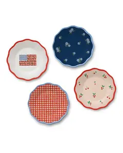 Multi - Americana Melamine Assorted Dessert Plates - Rifle Paper Co.